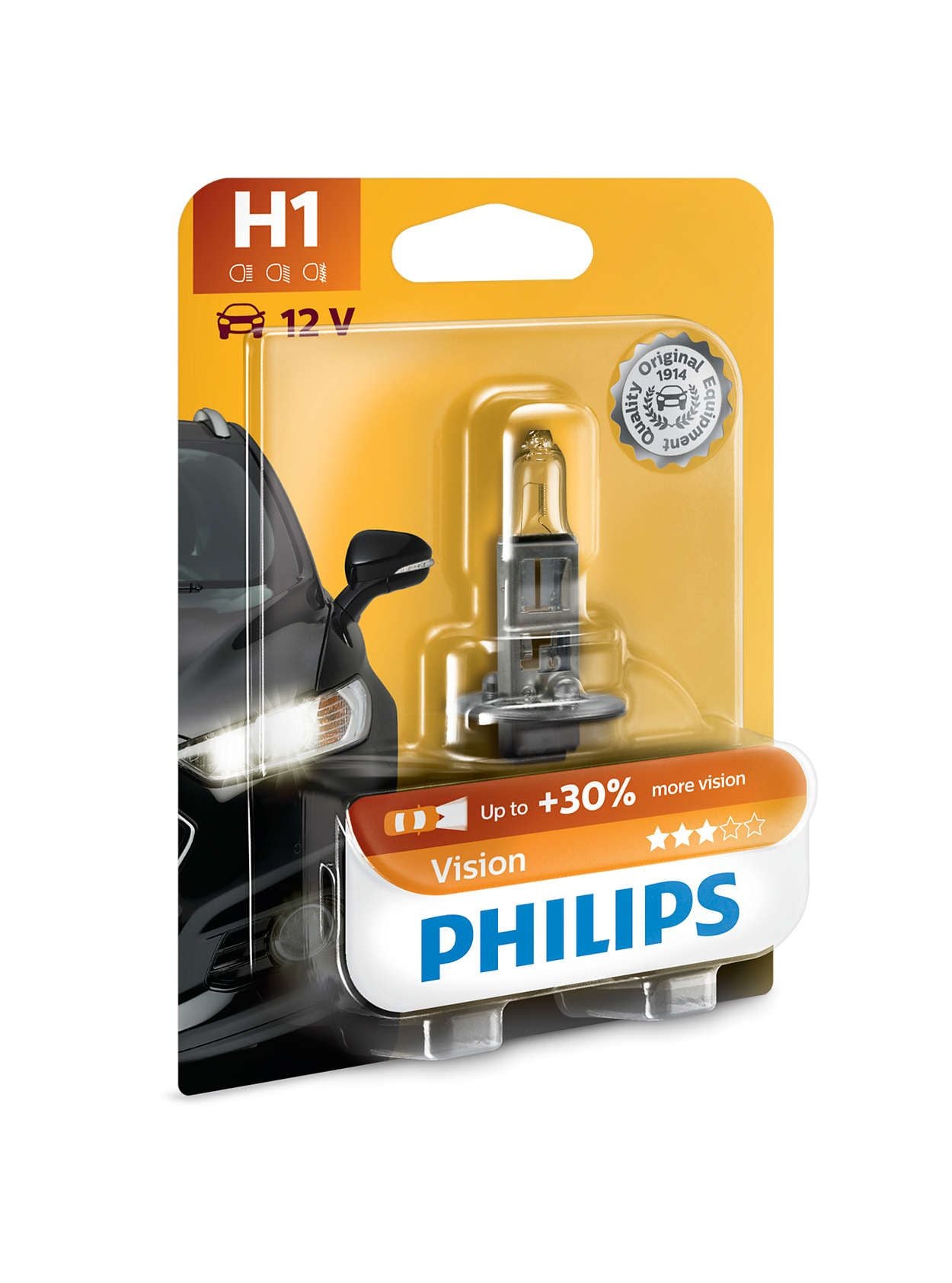 Philips Leuchtmittel H1 Vision B1 – 55 W, Halogen
