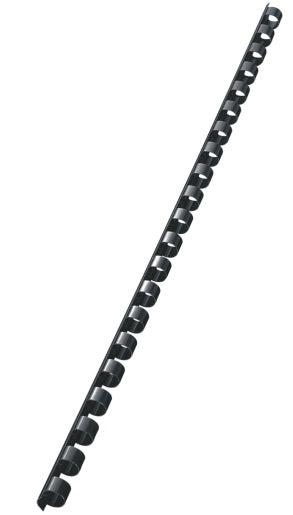 Leitz CombBind Plastikbinderücken – A4 – Ø 10 mm – 21 Ringe – bis 65 Blatt, Schwarz – 100 Stk.