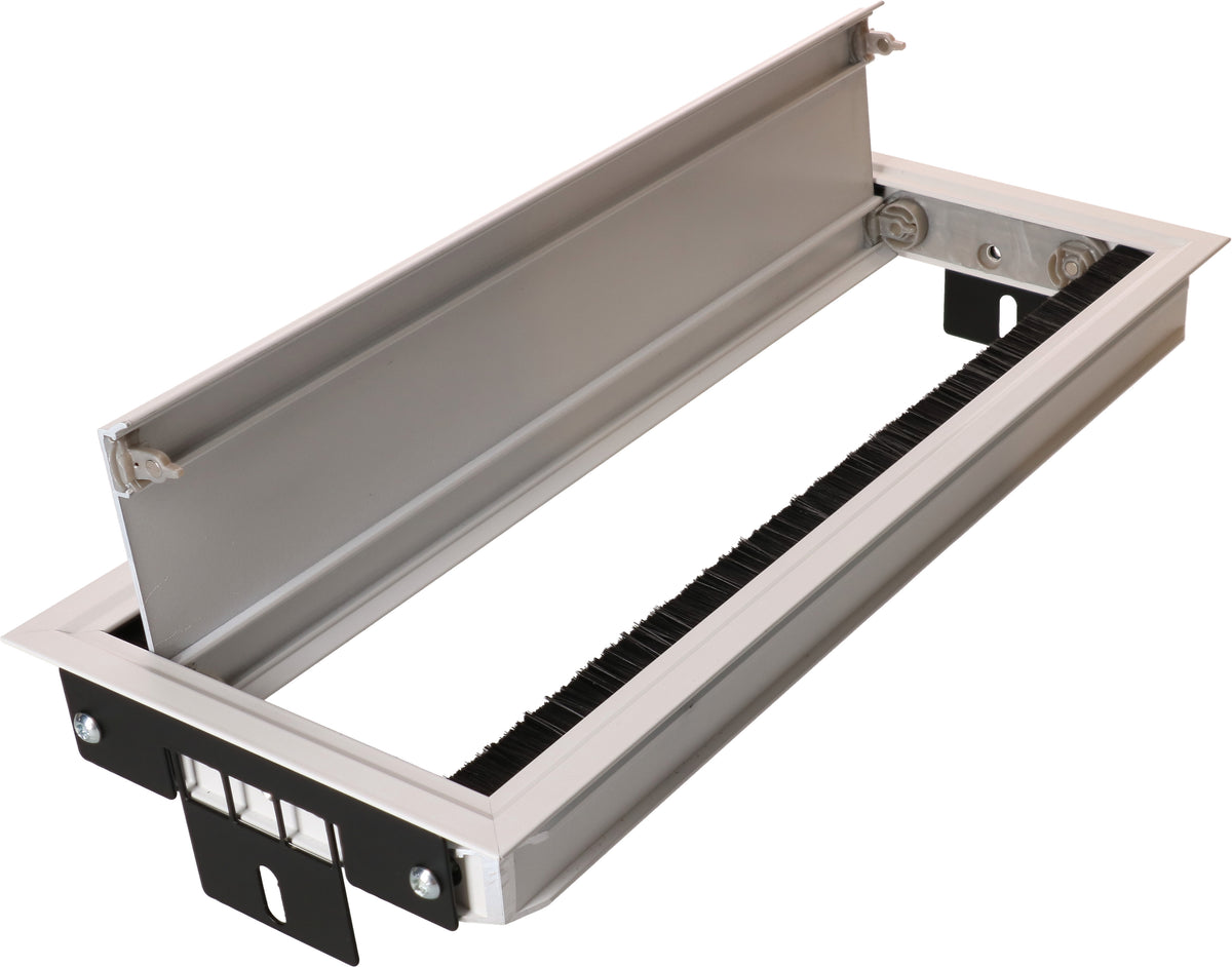 Max hauri connect Max Hauri Duo Plus Aufputz-Box, Klappdeckel (soft close), Staubschutzbürste, Öffnung beidseitig – Weiss
