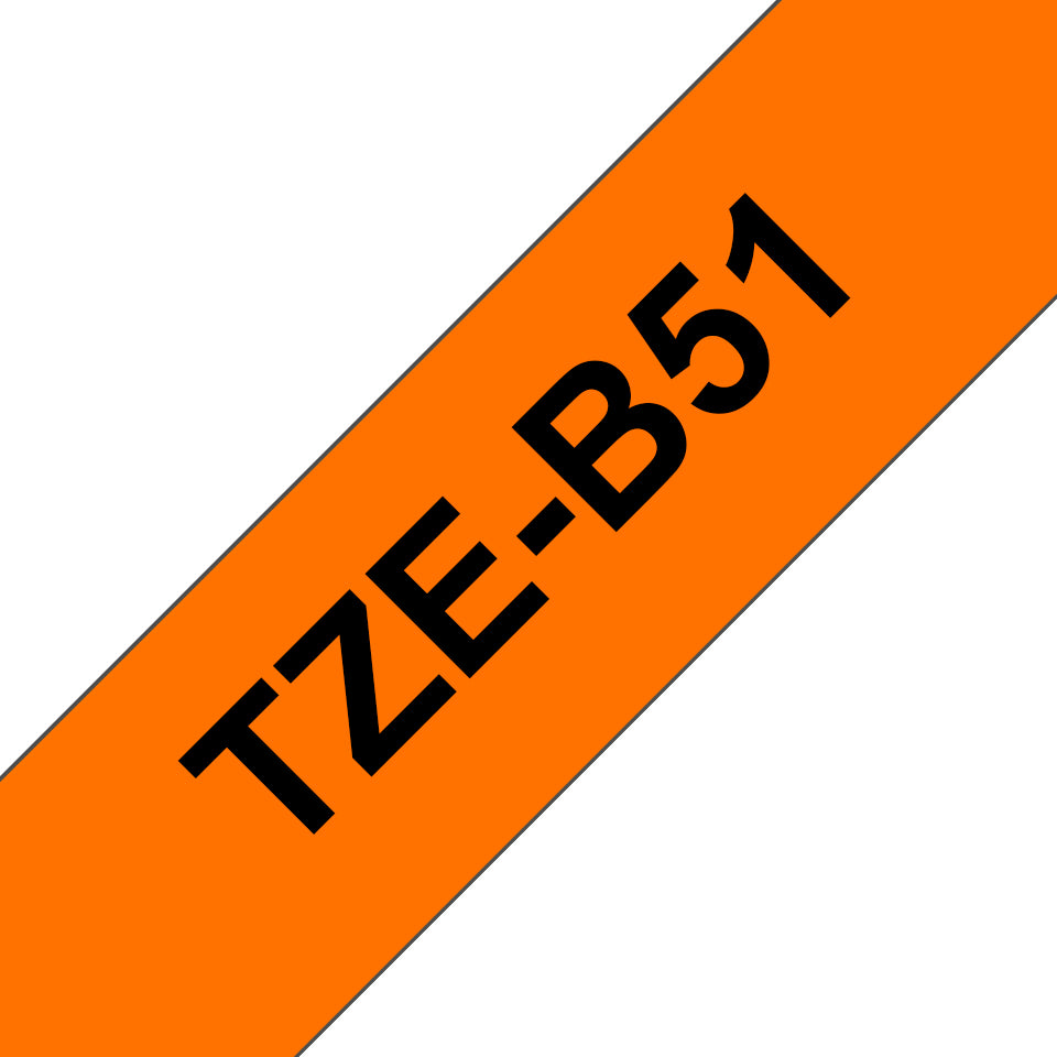Brother Schriftband – 24 mm × 5 m, orange, schwarz