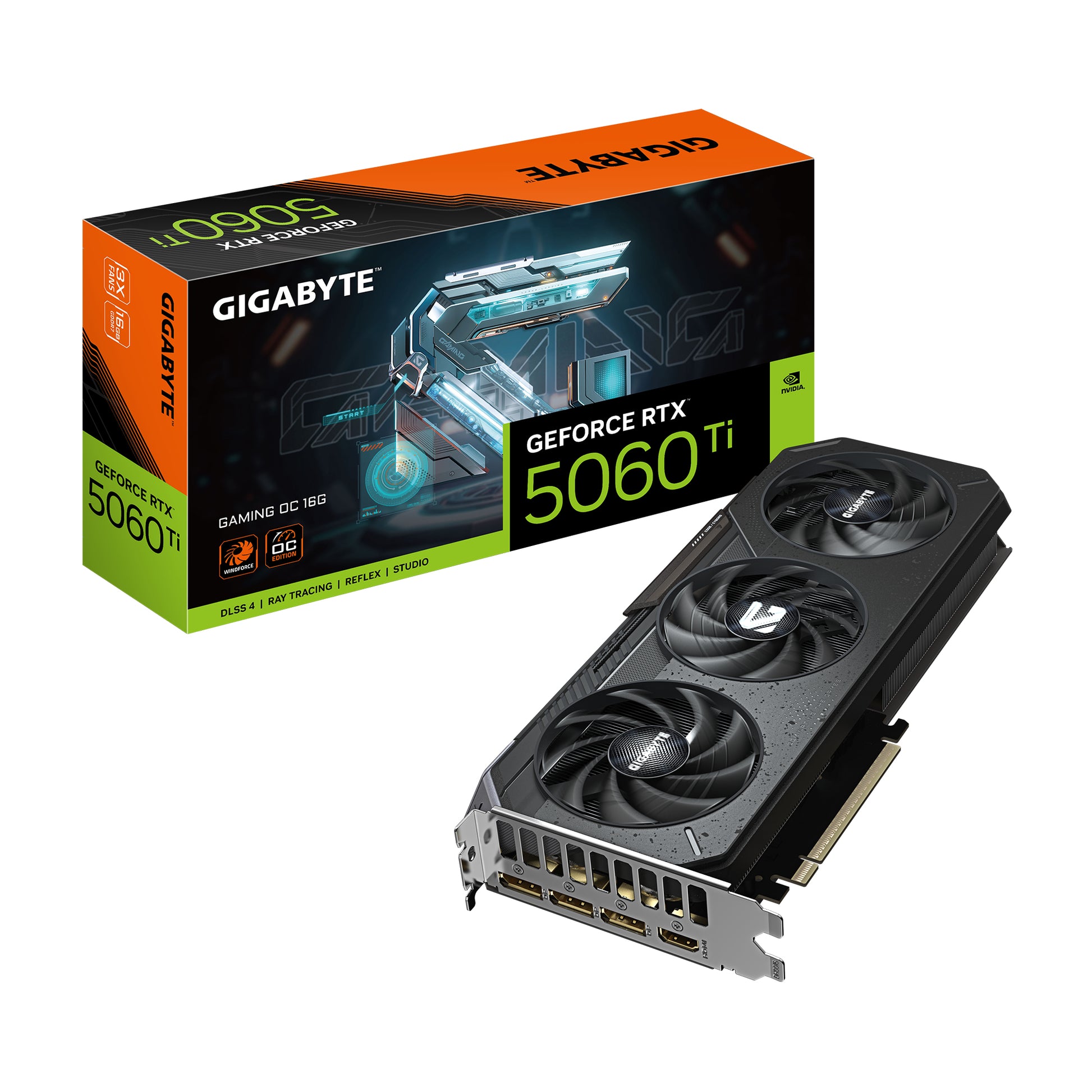 GIGABYTE GV-N506TGAMING OC-16GD – PCIe Grafikkarte – GeForce RTX 5060 Ti, 16 GB GDDR7, PCIe 5.0, 3×DP, 1×HDMI