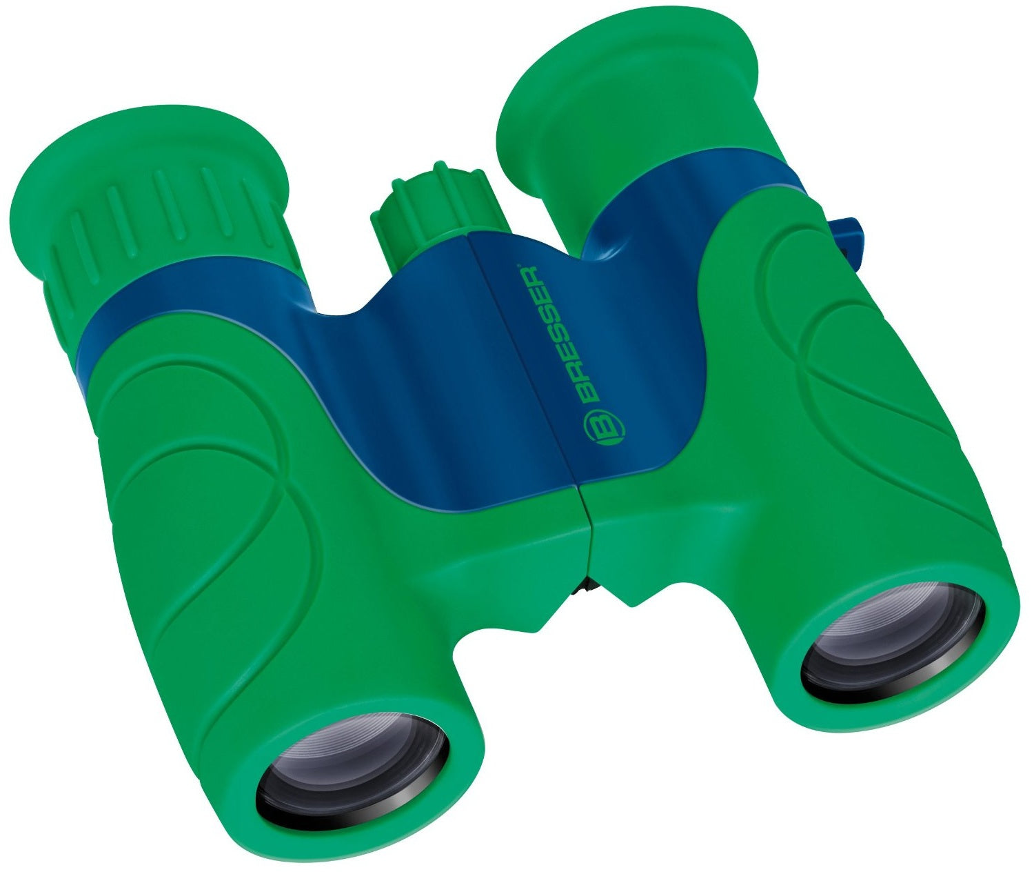 Bresser Optics Junior Fernglas – 6×, Objektiv Ø 2,1 cm – 11 × 3,5 × 9,5 cm – ab 4 J. – blau/grün