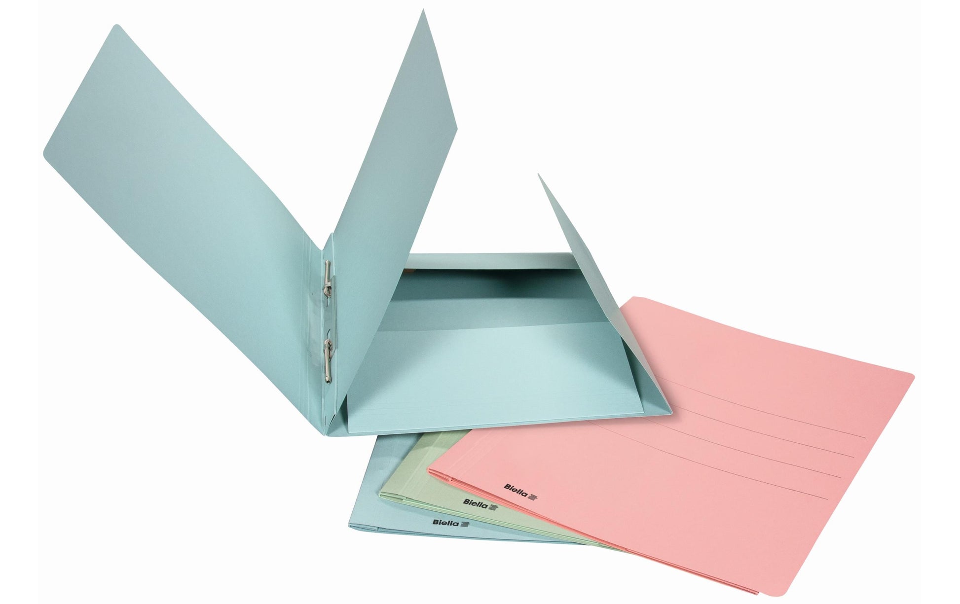 Biella Schnellhefter Praxis – A4, Karton, blau, Beschriftungslinien, 320 g/m²