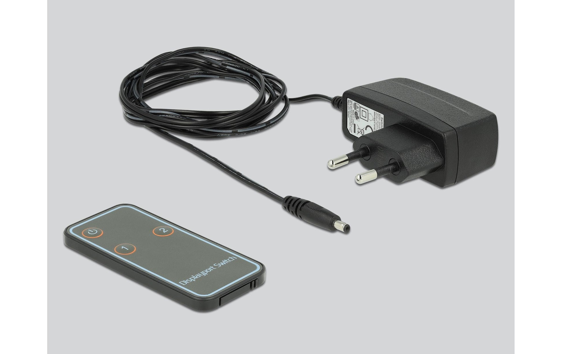 DeLOCK DisplayPort-Switch/Verteiler, 2×2, Fernbedienung, Schwarz