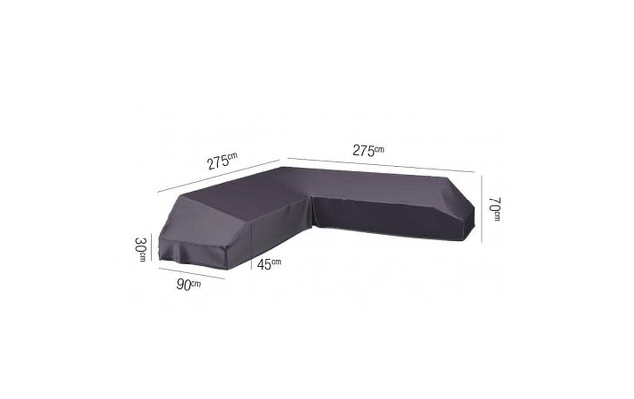 AeroCover Schutzhülle L-Form – Schwarz – für Lounge – 2750 × 900 × 2750 mm