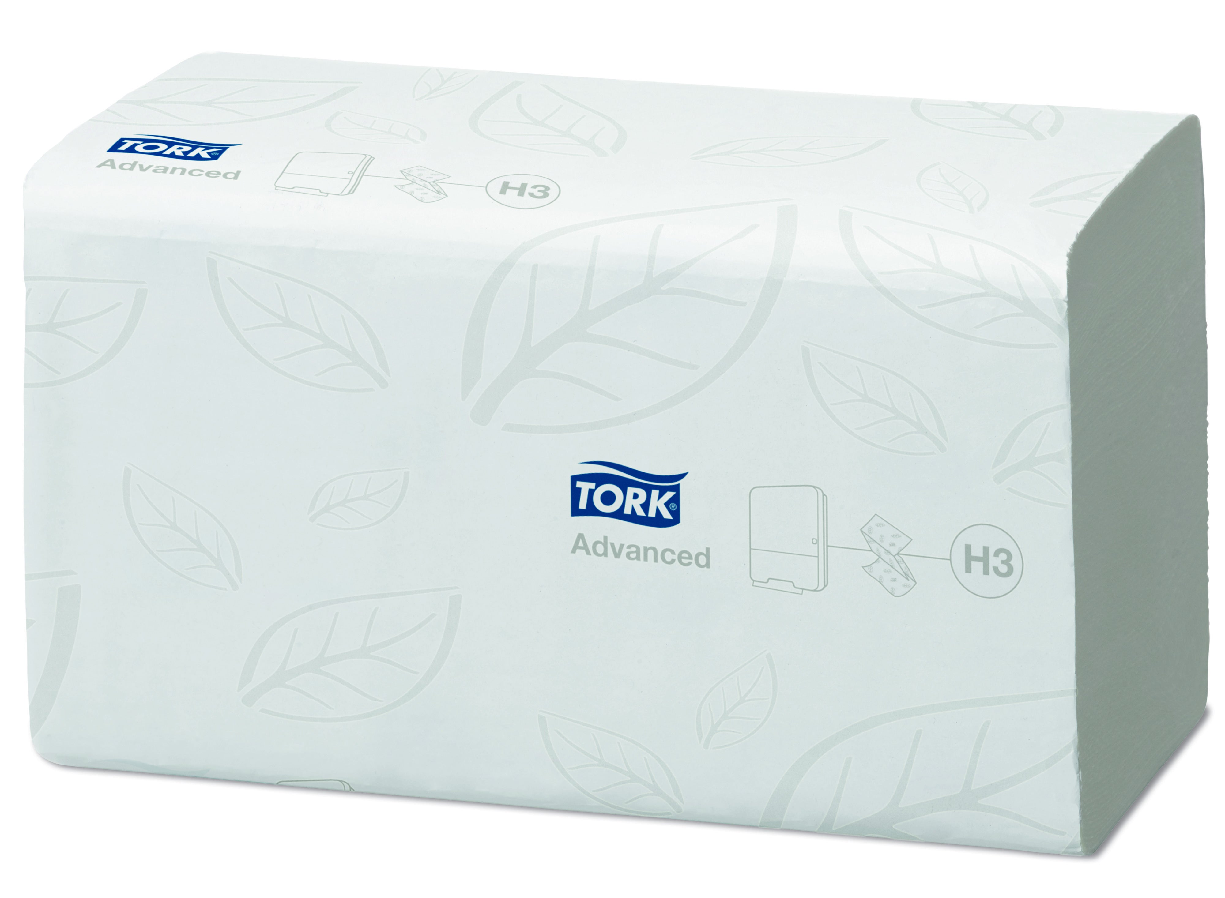 Tork Falthandtücher V-Falz – 2-lagig, weiss – 248 × 230 mm – Karton 15 × 250 Blatt
