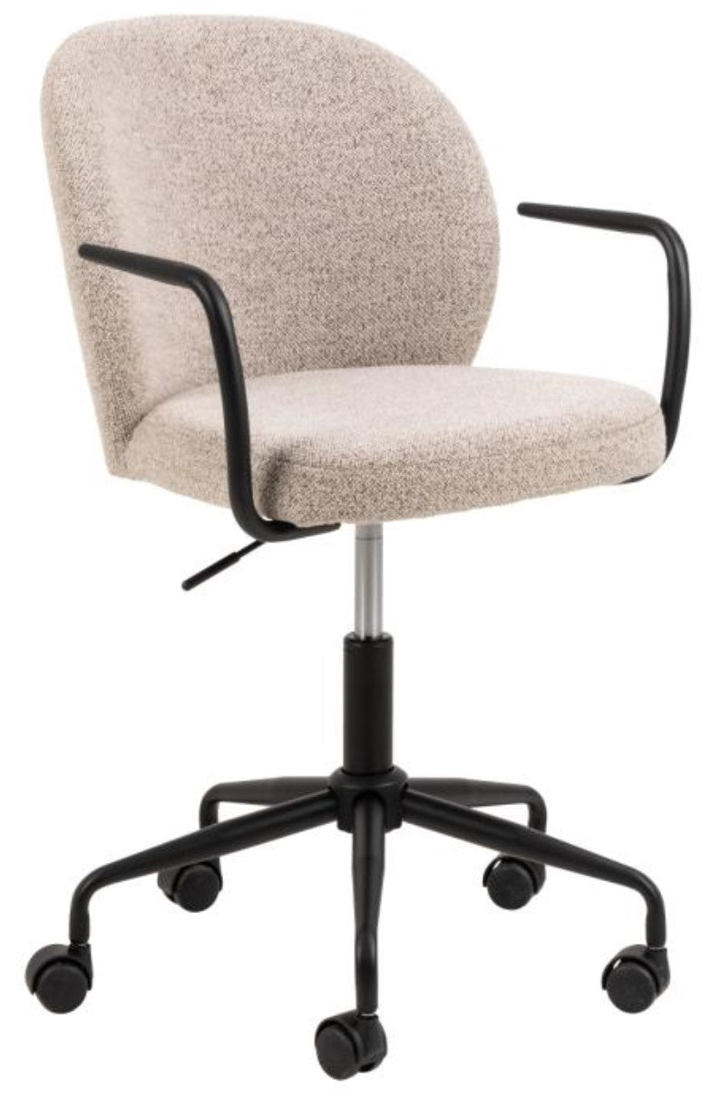 Actona AC Design Bürostuhl Patricia – Stoffbezug, Metallfuss, Beige