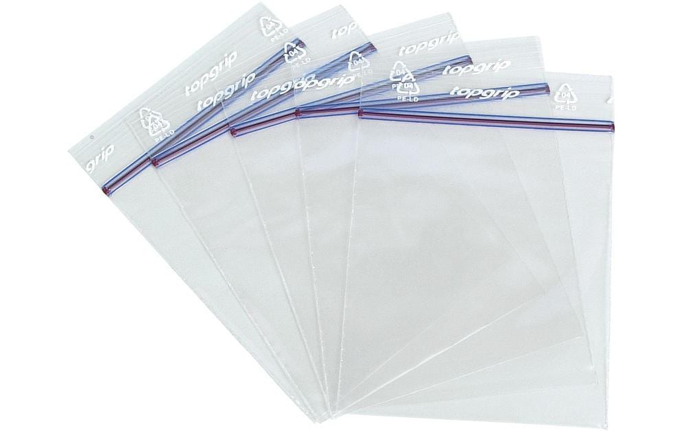 Topgrip Verschlussbeutel, transparent – 115 × 155 mm – 100 Stk.