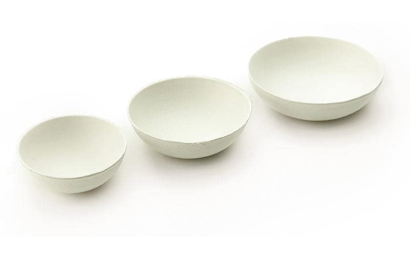 Sier Disposables Dekorative Schale (Dip-Schale) Bagasse (Zuckerrohr), rund – 20 ml, Ø 5 cm – weiss – 80 Stk.