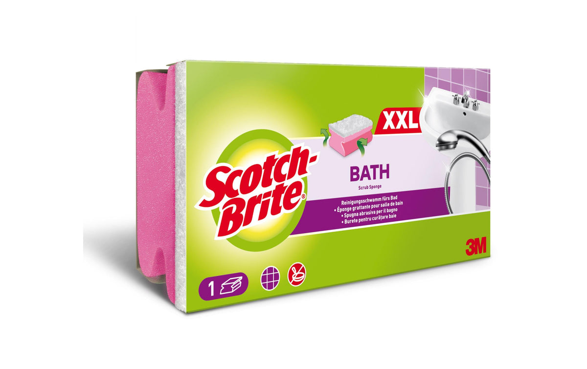 3M Scotch-Brite Haushalts-/Universalschwamm – Schaumstoff, Rechteckig, für Keramik, mehrfarbig, 1 Stk.