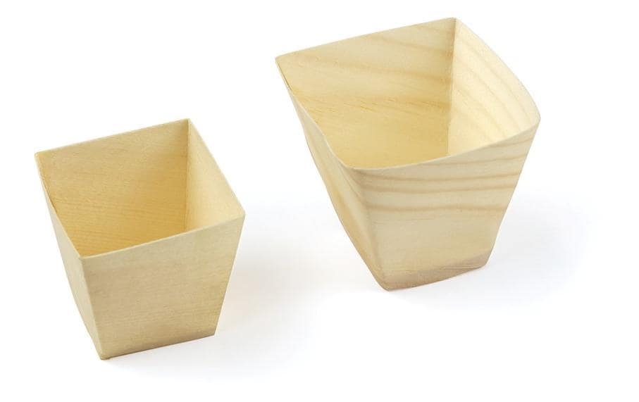 Sier Disposables Schale, Holz, konisch – 60 ml, beige – FSC – 50 Stk.