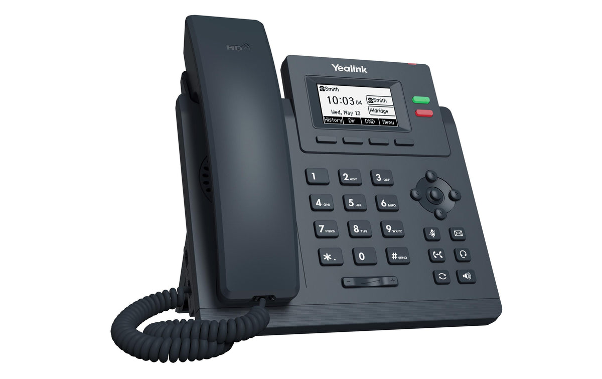 Yealink T31P – IP-Telefon, 2 SIP-Konten, 2,3", Fast Ethernet, PoE, Freisprechen, Anrufer-ID, Grau
