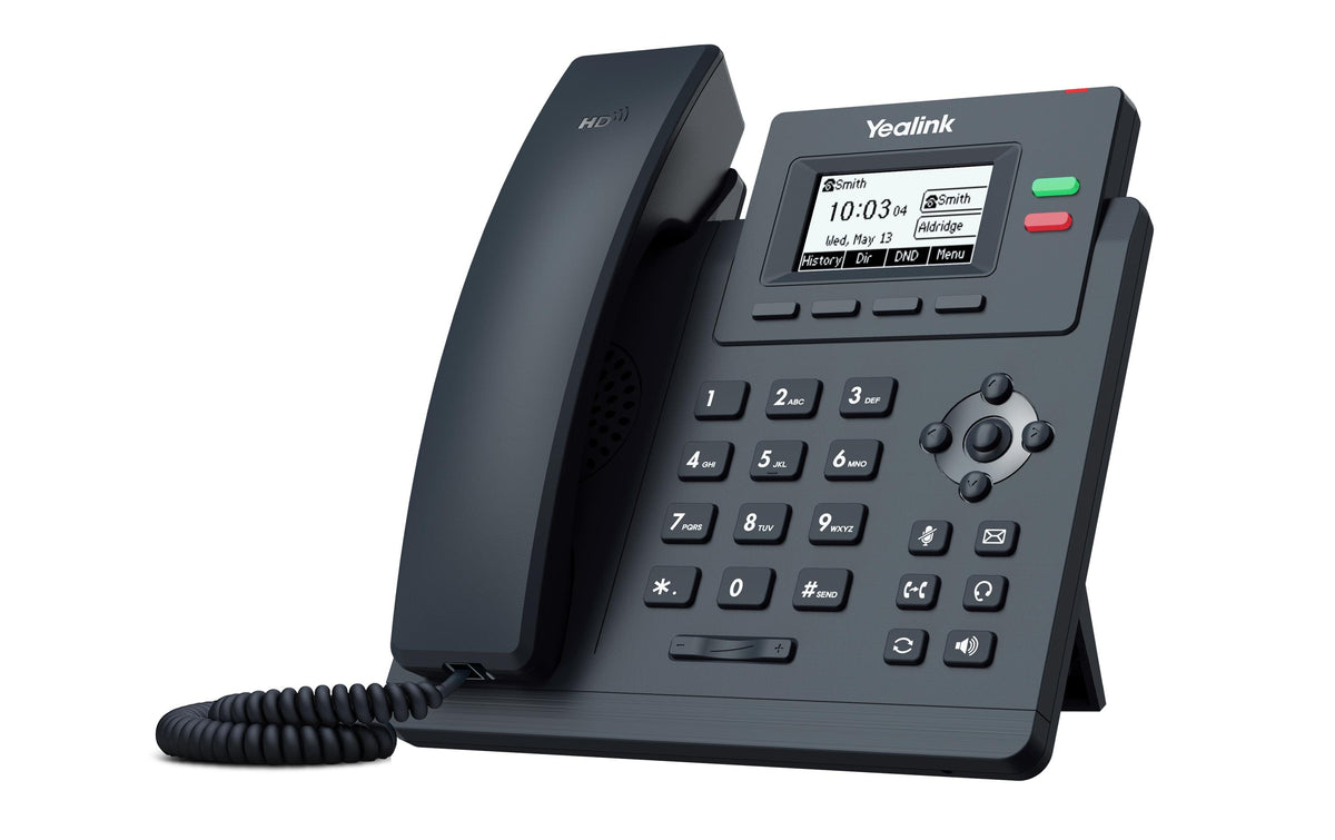 Yealink T31P – IP-Telefon, 2 SIP-Konten, 2,3", Fast Ethernet, PoE, Freisprechen, Anrufer-ID, Grau