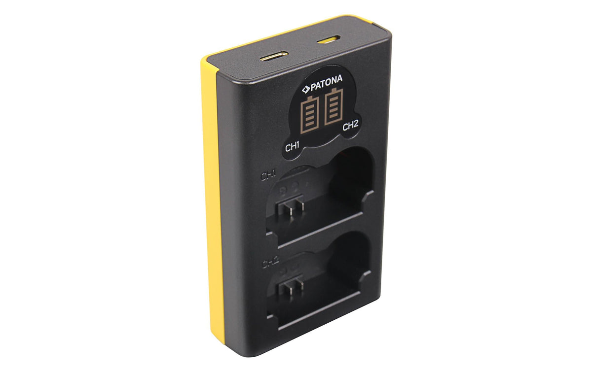 PATONA Dual Ladegerät NP-W235 Akkulader – für Fujifilm X-T4, NP-W235 – 2-fach, USB