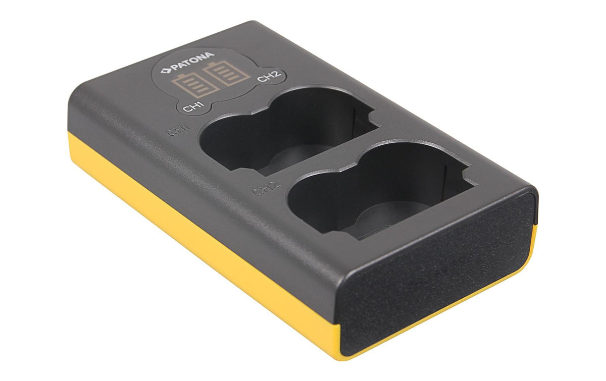PATONA Dual Ladegerät NP-W235 Akkulader – für Fujifilm X-T4, NP-W235 – 2-fach, USB