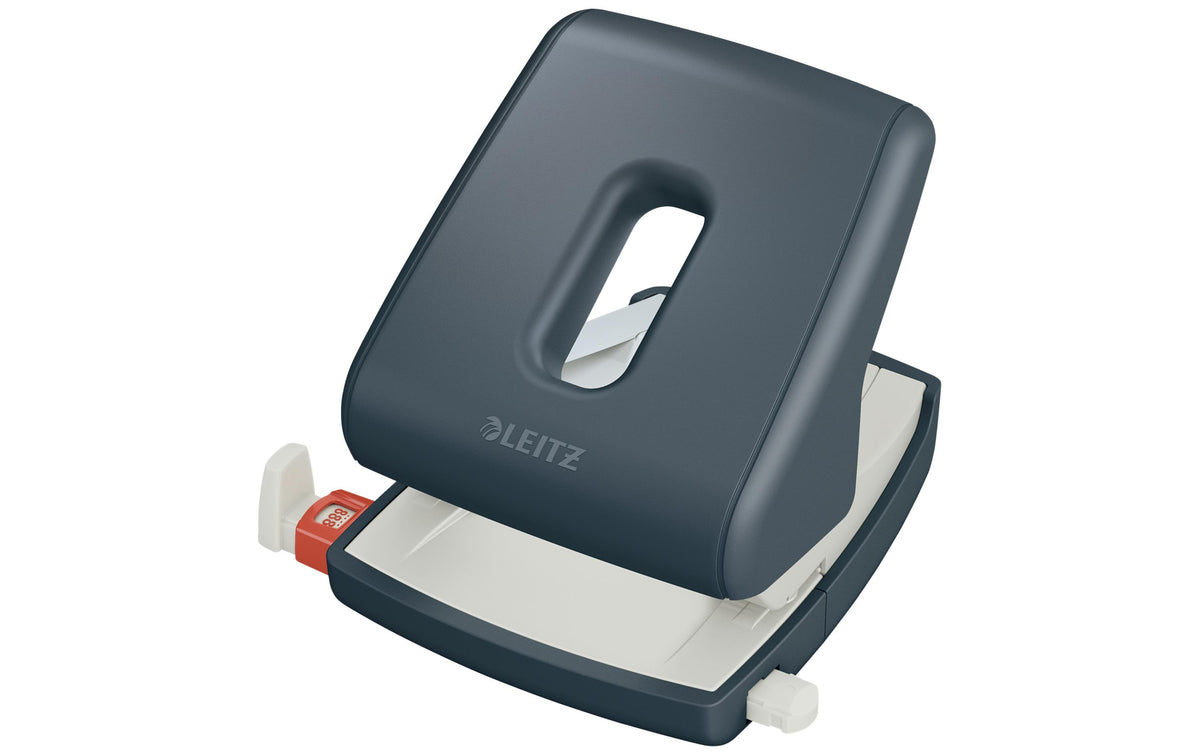Leitz Bürolocher Cosy – 2-Loch, Lochabstand 80 mm, 30 Blatt, bis A4, Ø5,5 mm – Grau