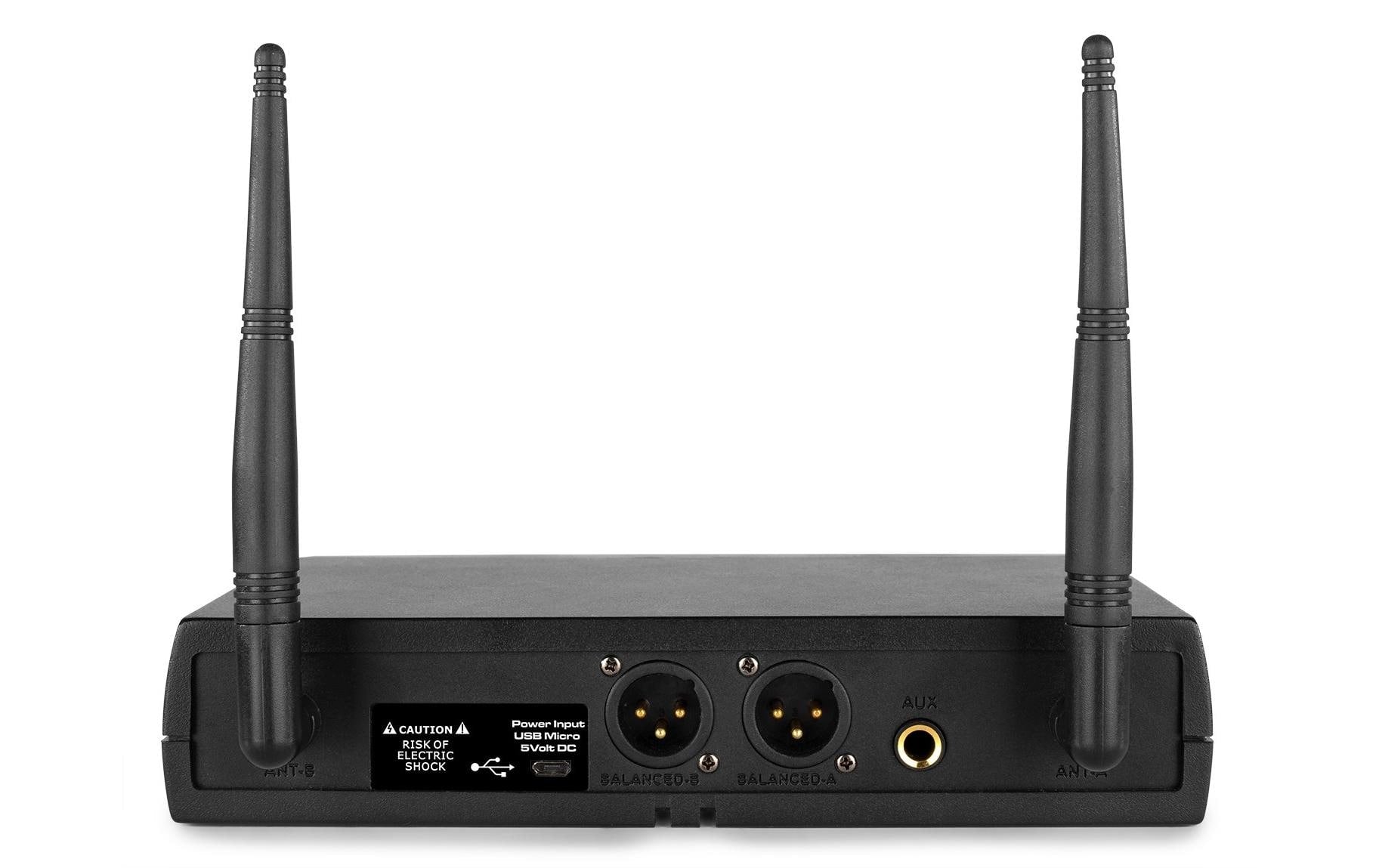 Vonyx WM62 – Bühnenmikrofon 2er-Set – XLR, 6,35 mm Klinke, Kabellos (UHF), 40–17'000 Hz
