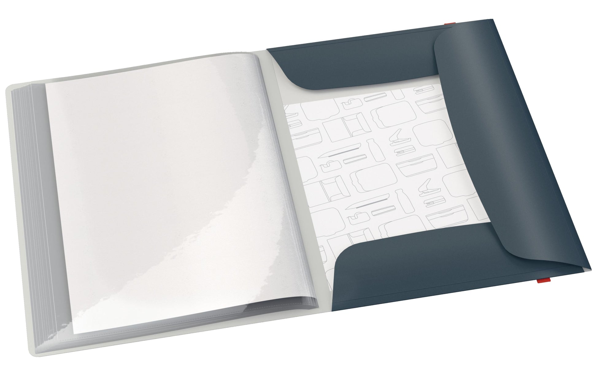 Leitz Cosy Sichtbuch A4, 20 Hüllen, PP, matt, Gummibandverschluss, grau