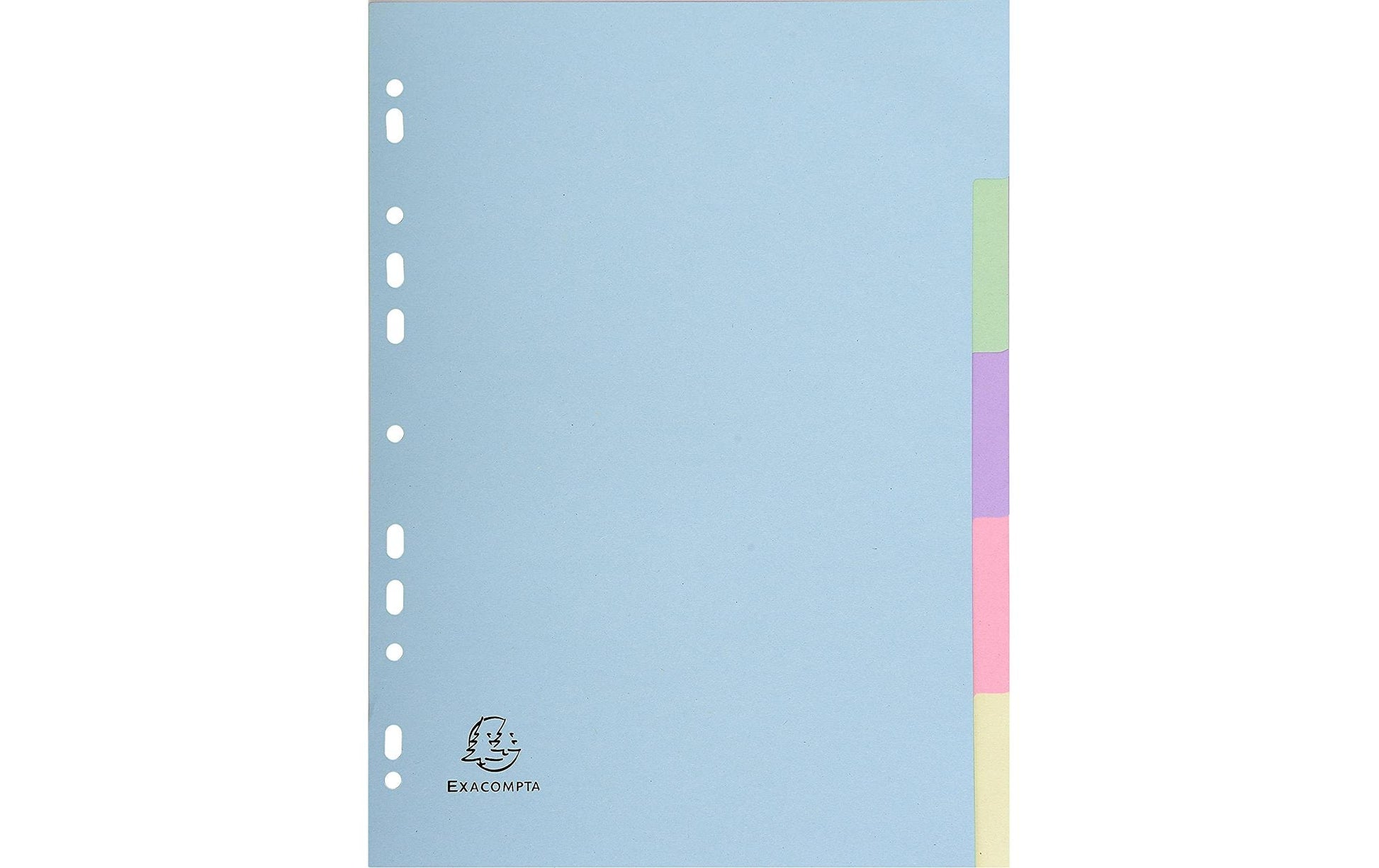 Exacompta Register A4 – blanko, 5 Taben, Karton 170 g/m², mehrfarbig