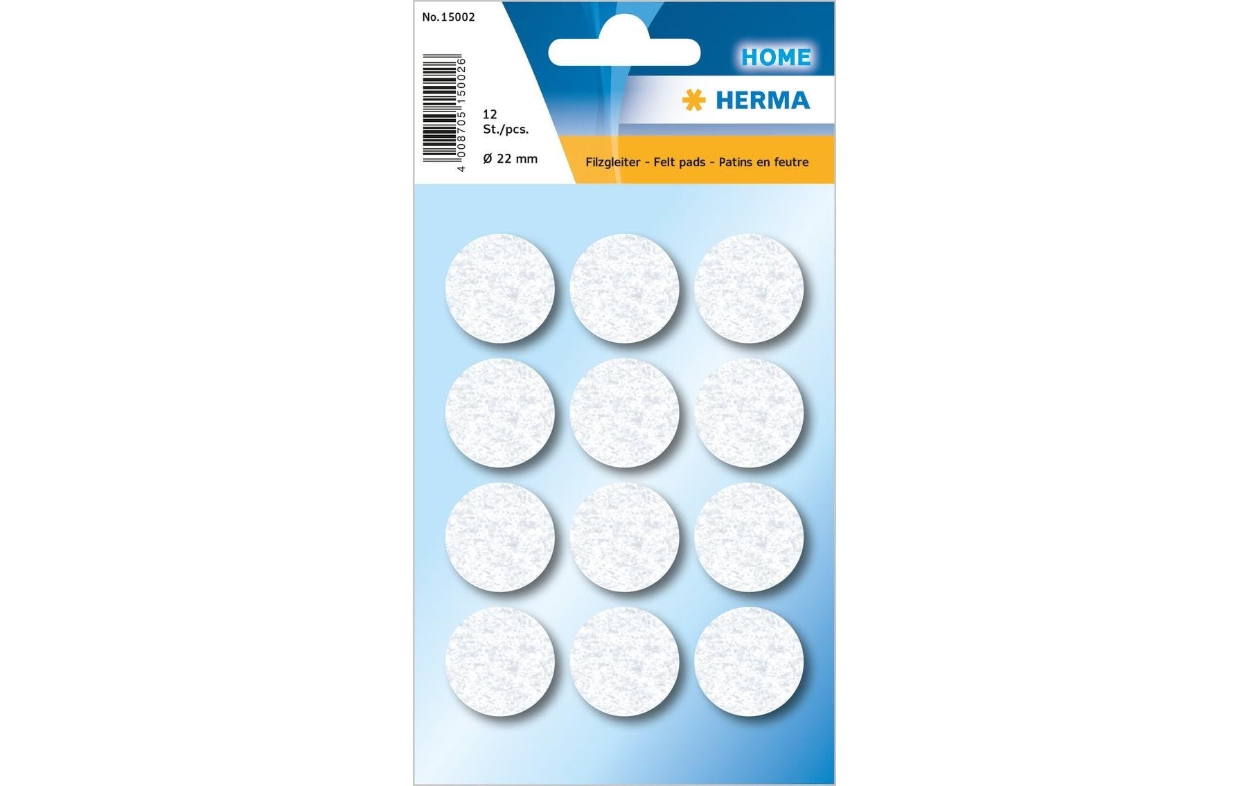 HERMA Filzgleiter – rund – Ø 22 mm – Filz, 12 Stück