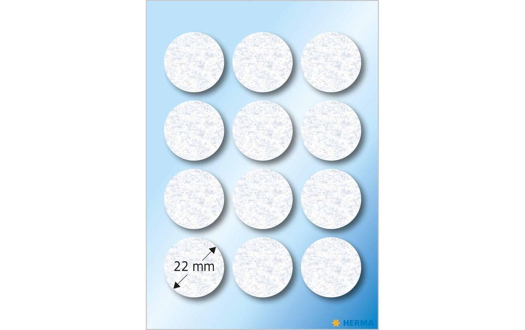 HERMA Filzgleiter – rund – Ø 22 mm – Filz, 12 Stück
