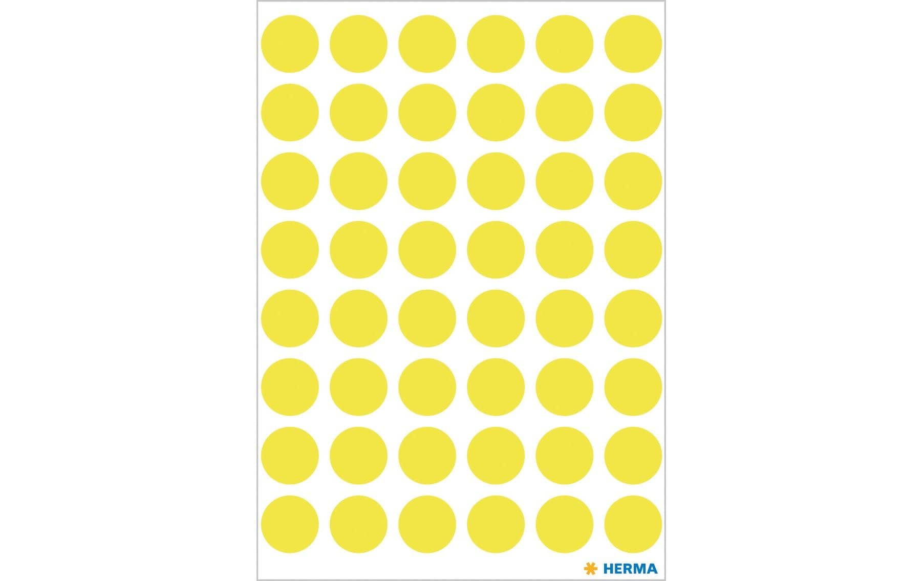 HERMA Vario Schmucketiketten – Motiv Farbpunkte – Papier, 240 Stk, 5 Bogen, Ø 13 mm