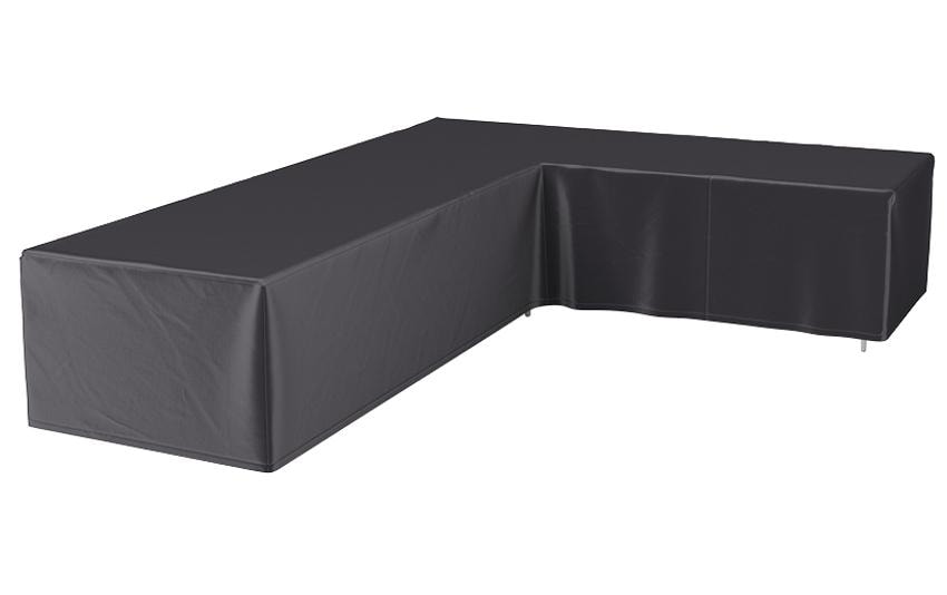 AeroCover 7947 Terrassenbankabdeckung L-Form für Lounge – Ripstop-Polyester – Anthrazit – 3300×700×2550 mm