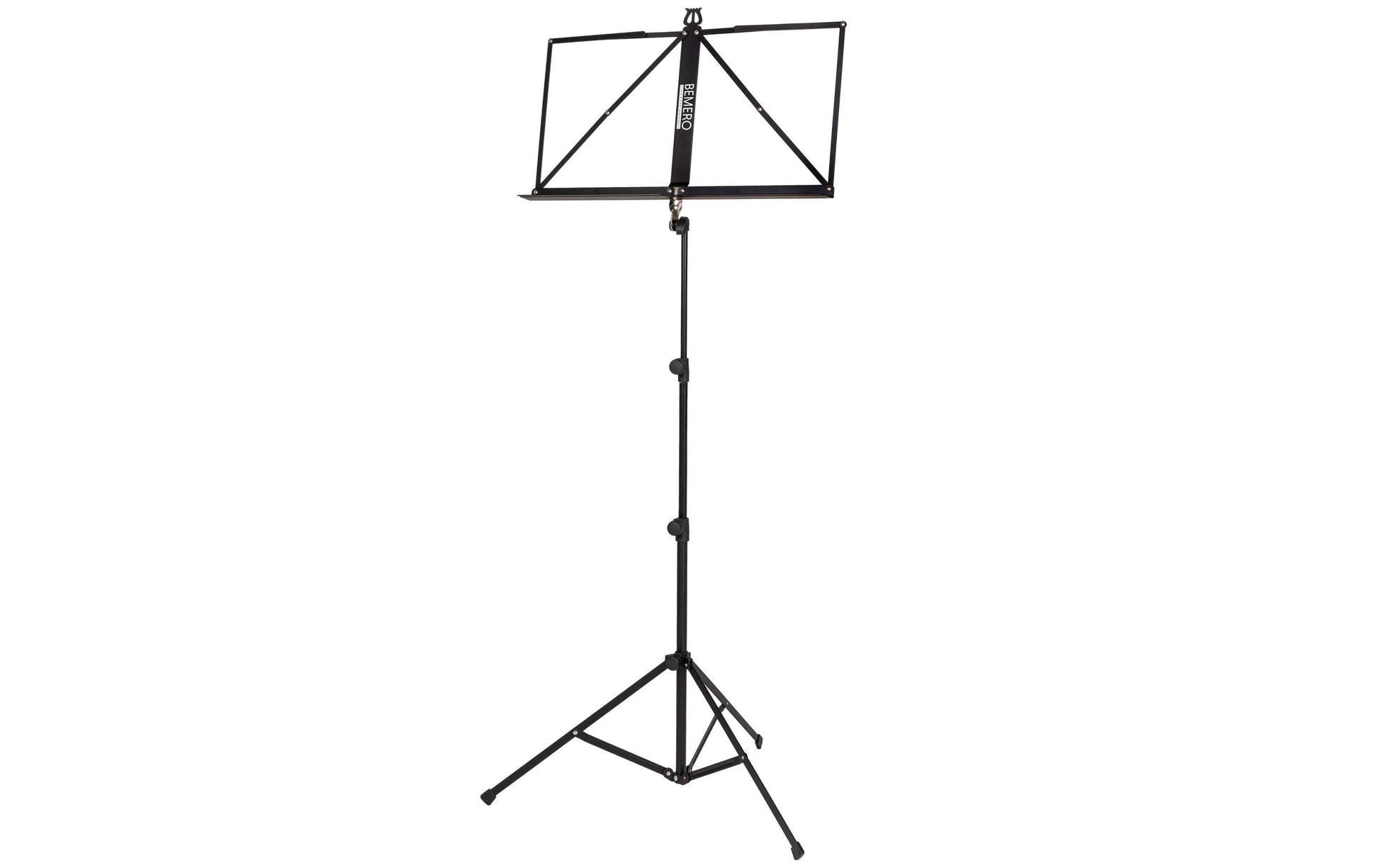 Bemero Notenständer 51–120 cm – höhenverstellbar, faltbar – Stahl, schwarz – MSS-8090BK