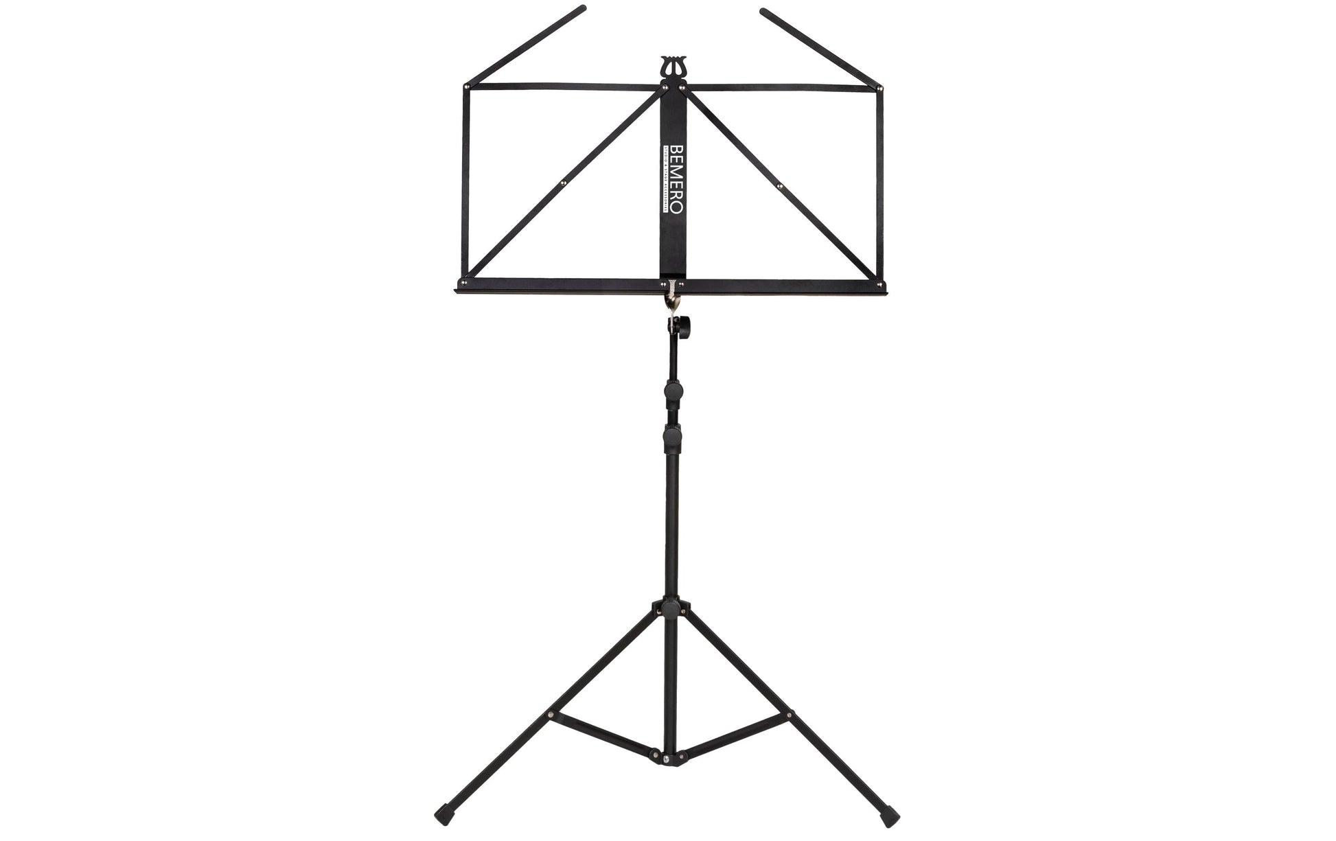 Bemero Notenständer 51–120 cm – höhenverstellbar, faltbar – Stahl, schwarz – MSS-8090BK