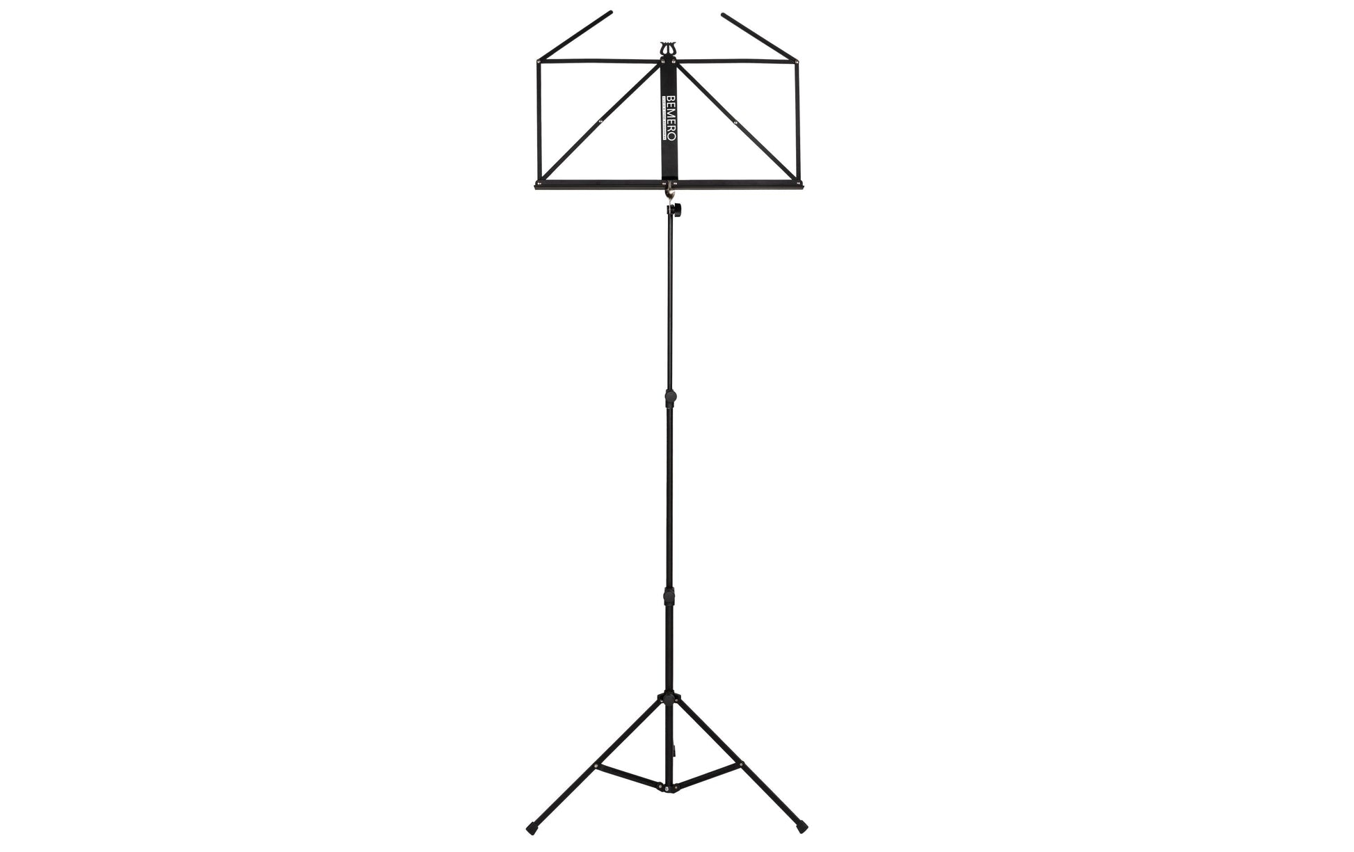 Bemero Notenständer 51–120 cm – höhenverstellbar, faltbar – Stahl, schwarz – MSS-8090BK