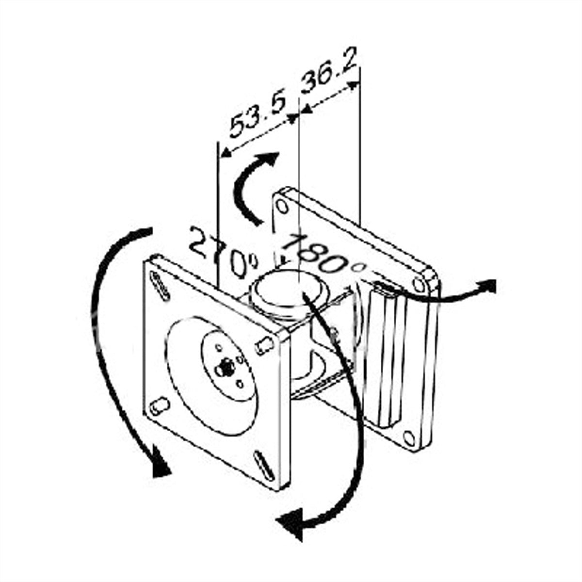 VALUE Monitor-Wandhalterung – 1 Monitor – 14–24" – bis 8 kg/Monitor – für VESA 75×75/100×100 mm