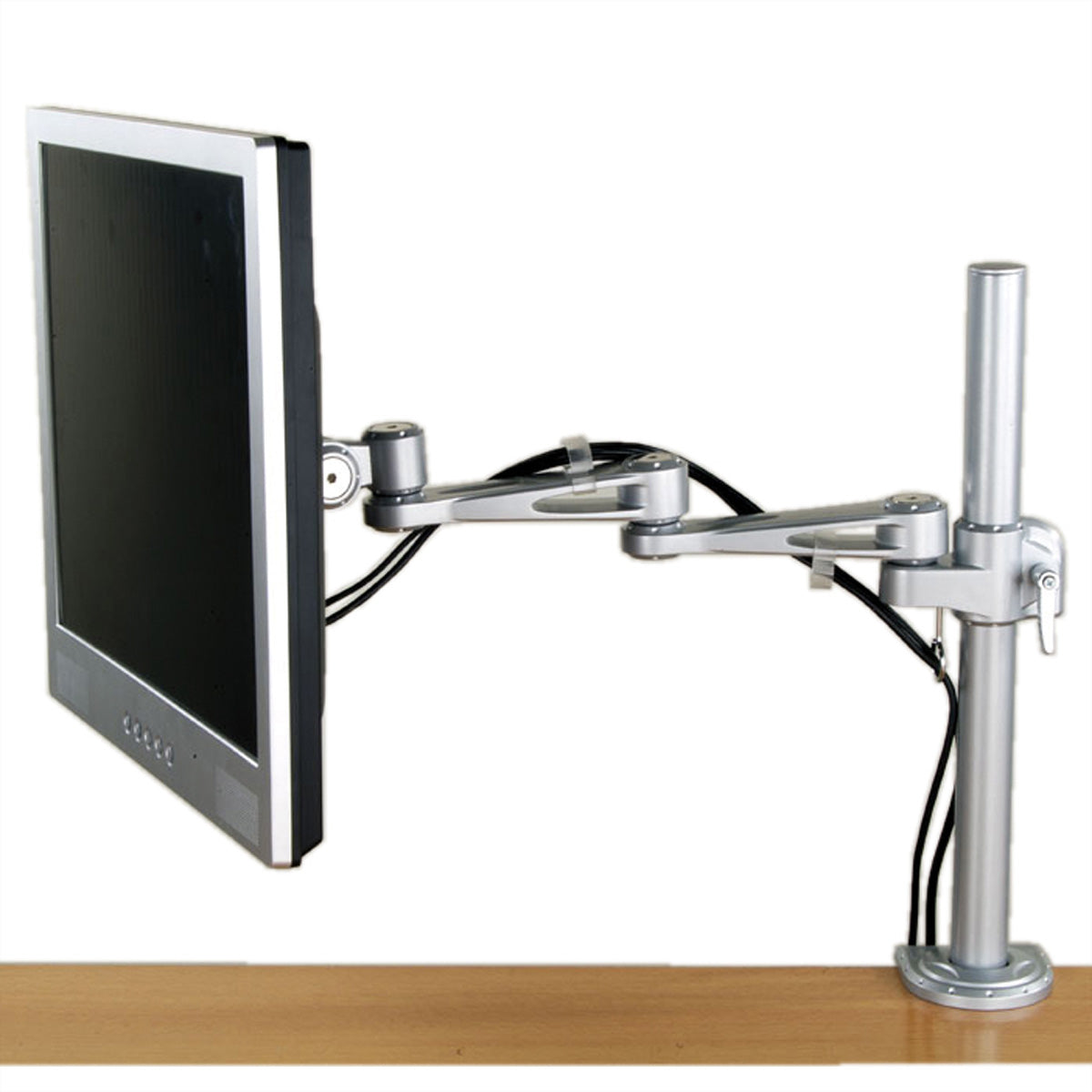 VALUE Monitorarm Tischhalterung – Klemme/Durchführung – 1 Monitor – VESA 75×75/100×100 mm – bis 10 kg/Monitor
