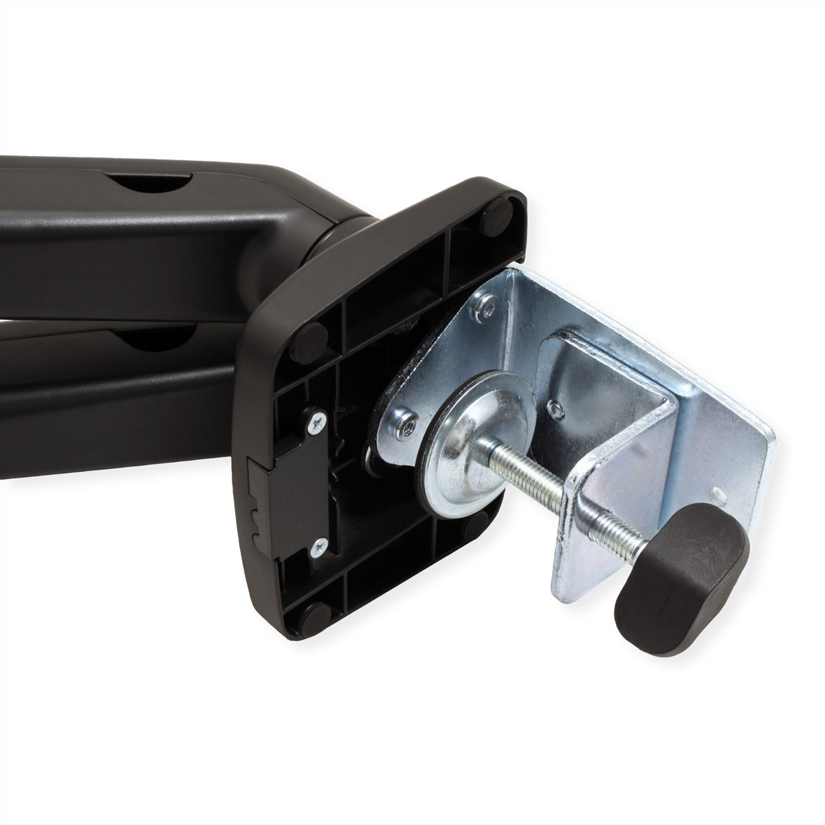 VALUE 17.99.1163 – Monitorarm Tischhalterung – Klemme/Durchführung – VESA 75×75/100×100 mm – Schwarz