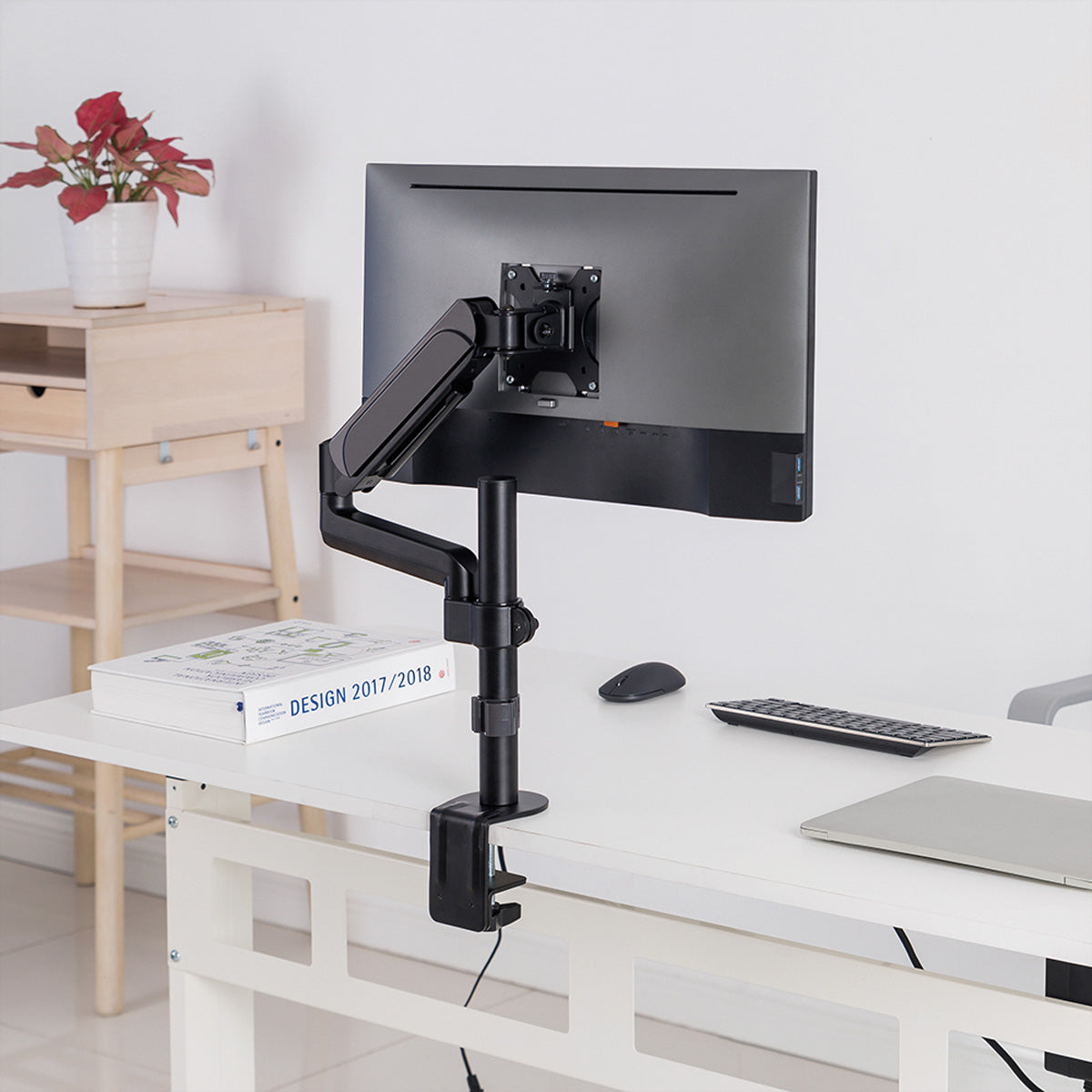 VALUE Monitorarm Tischhalterung – 17–32" – VESA 75×75/100×100 mm – bis 9 kg/Monitor – Gasfeder
