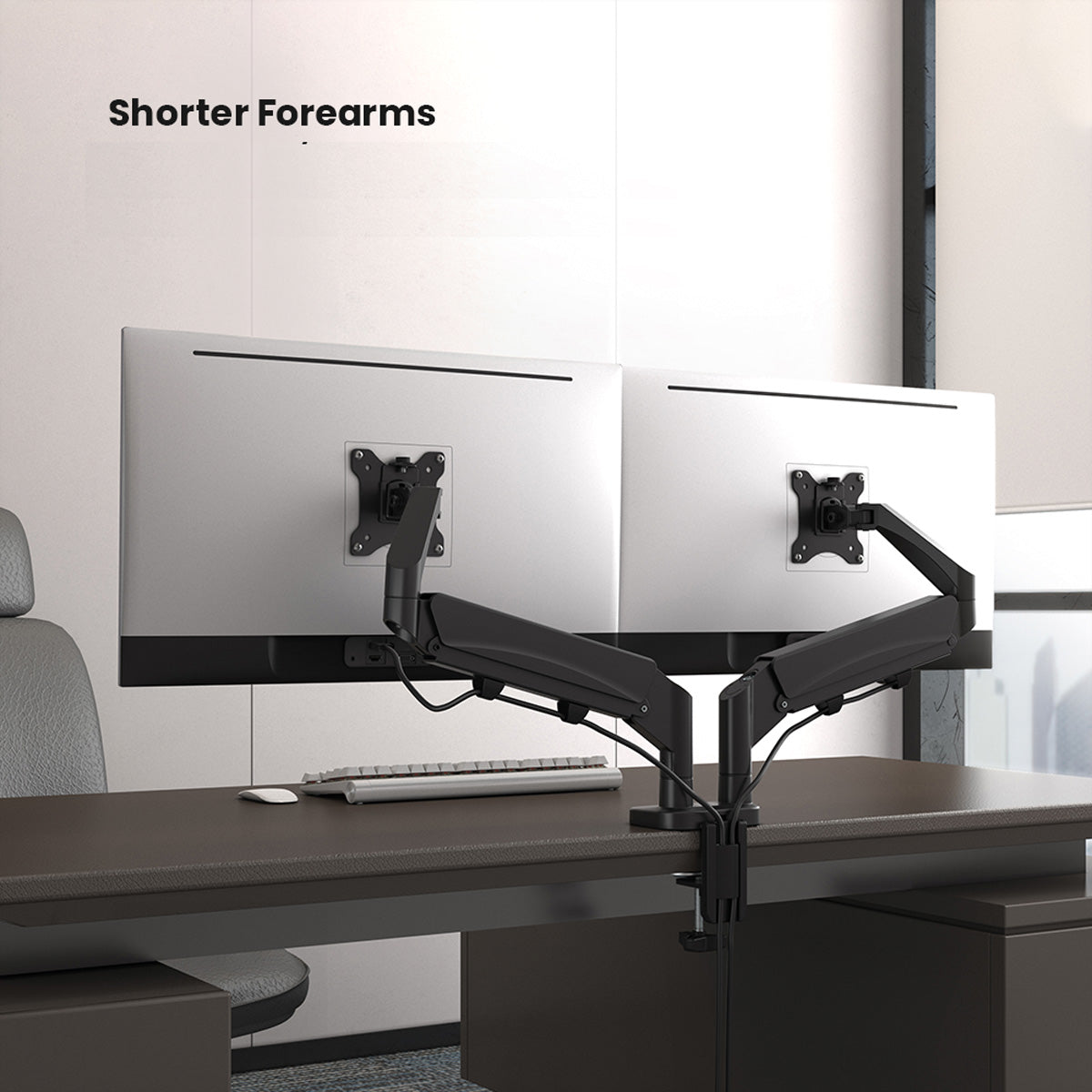 VALUE 17.99.1183 – Monitorarm Tischhalterung – 2 Monitore – 17–32" – VESA 75×75/100×100 mm – bis 18 kg/Monitor