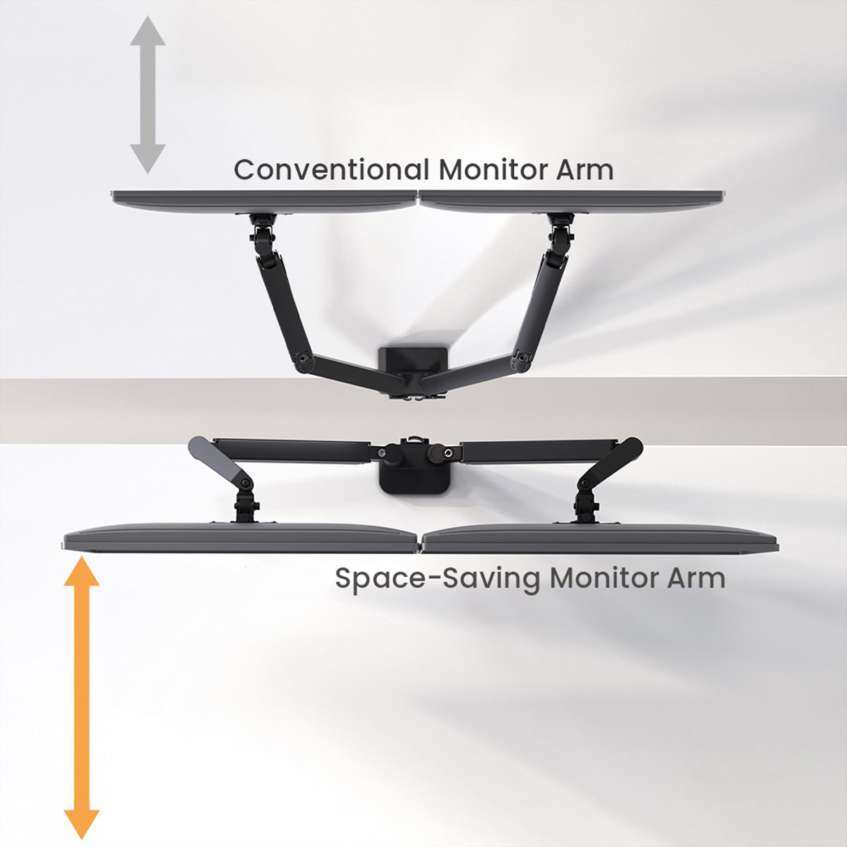 VALUE 17.99.1183 – Monitorarm Tischhalterung – 2 Monitore – 17–32" – VESA 75×75/100×100 mm – bis 18 kg/Monitor