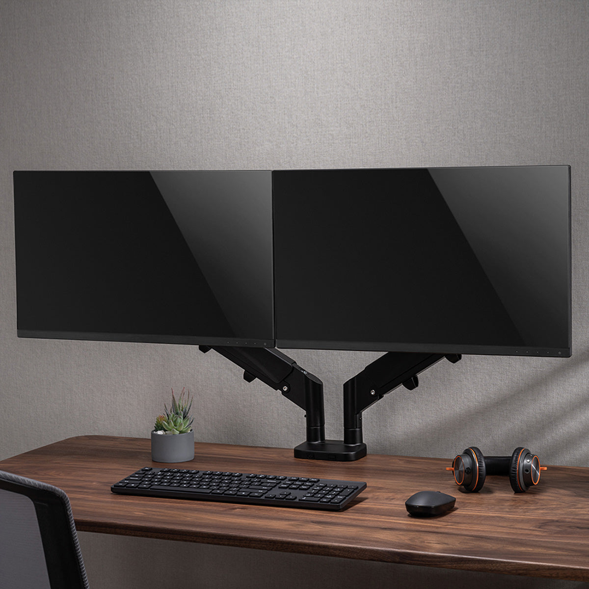VALUE 17.99.1183 – Monitorarm Tischhalterung – 2 Monitore – 17–32" – VESA 75×75/100×100 mm – bis 18 kg/Monitor