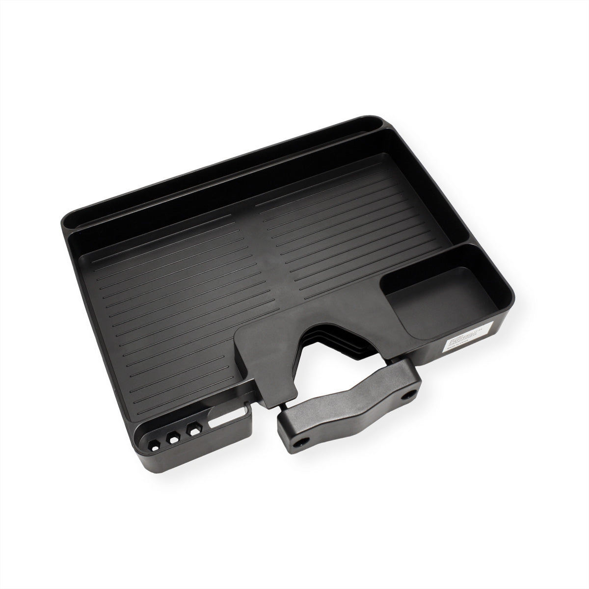 VALUE AV-Wandregal (Stangenmontage) – 1 Regal, bis 3 kg, Kabelmanagement – für Stangen 30–48 mm – Schwarz