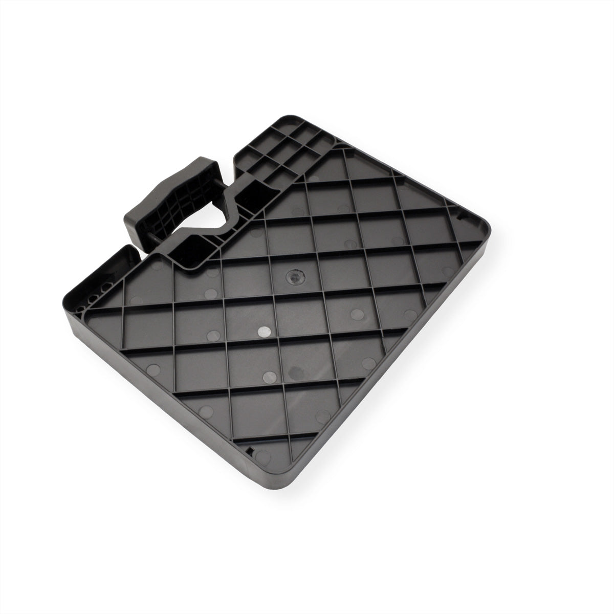 VALUE AV-Wandregal (Stangenmontage) – 1 Regal, bis 3 kg, Kabelmanagement – für Stangen 30–48 mm – Schwarz
