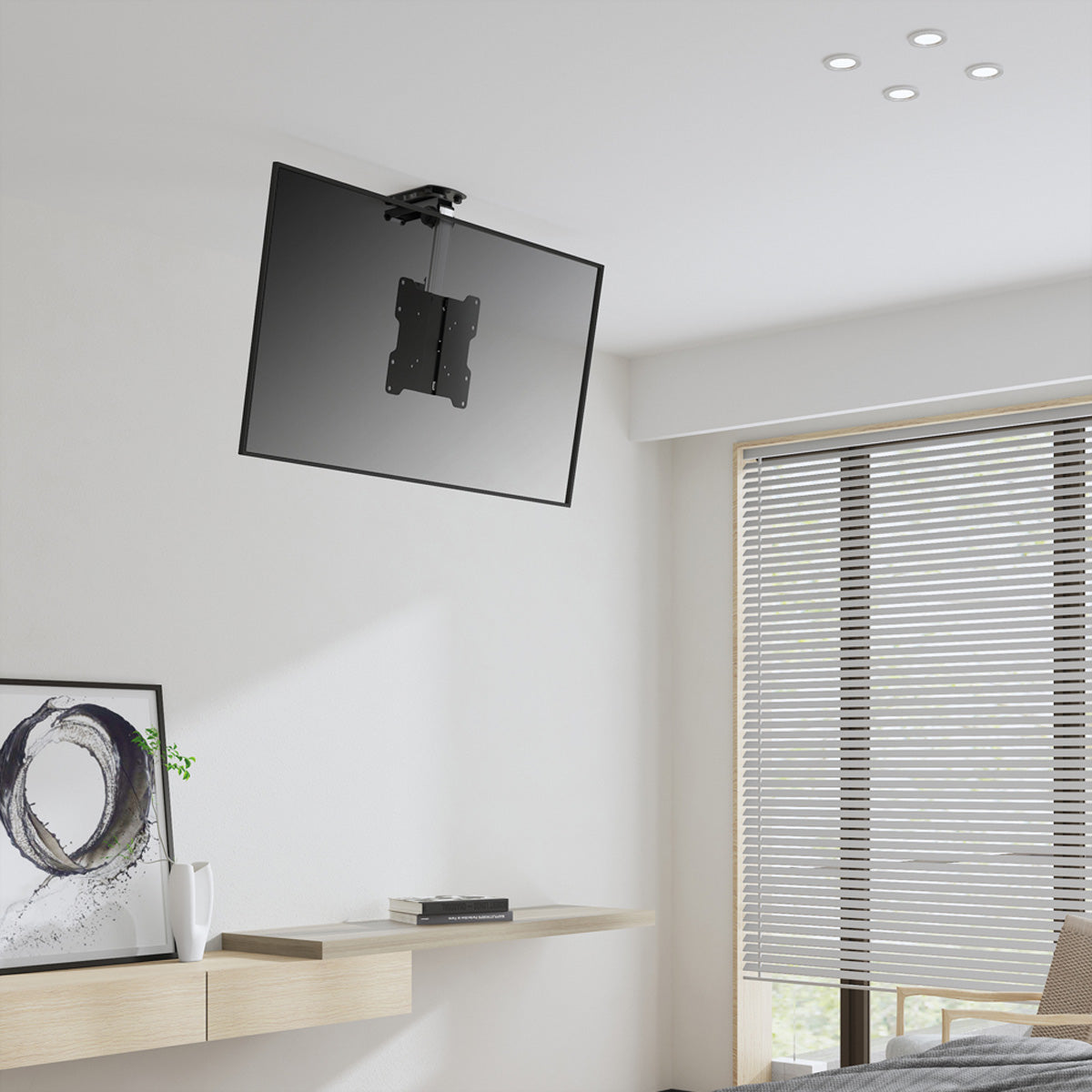 VALUE Deckenhalterung – Vollbeweglich – 17–37″ – VESA 75×75–200×200 – bis 20 kg, für 1 Display – 17.99.1186