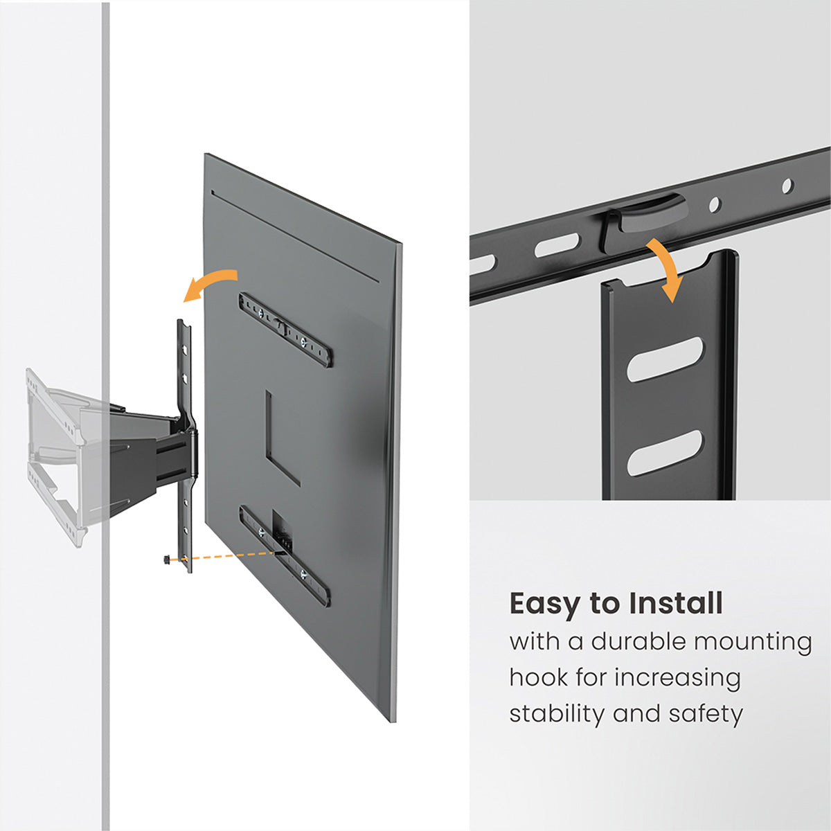 VALUE Wandhalterung – Vollbeweglich – 43–90" – VESA 100×200–600×400 – bis 50 kg, für Monitore – 17.99.1188