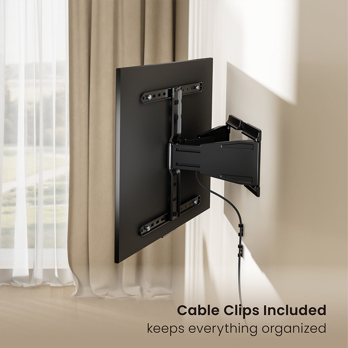 VALUE Wandhalterung – Vollbeweglich – 43–90" – VESA 100×200–600×400 – bis 50 kg, für Monitore – 17.99.1188