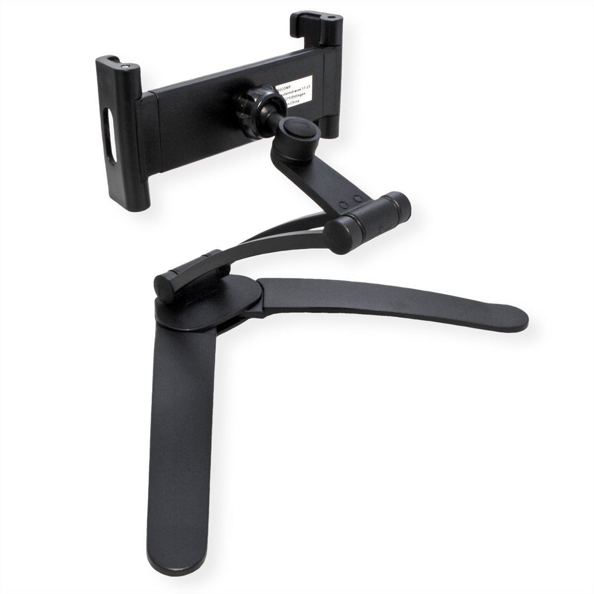 VALUE Tablet-Tischhalterung – 5,5–12,9", 360° drehbar, Tisch/Wand – Schwarz