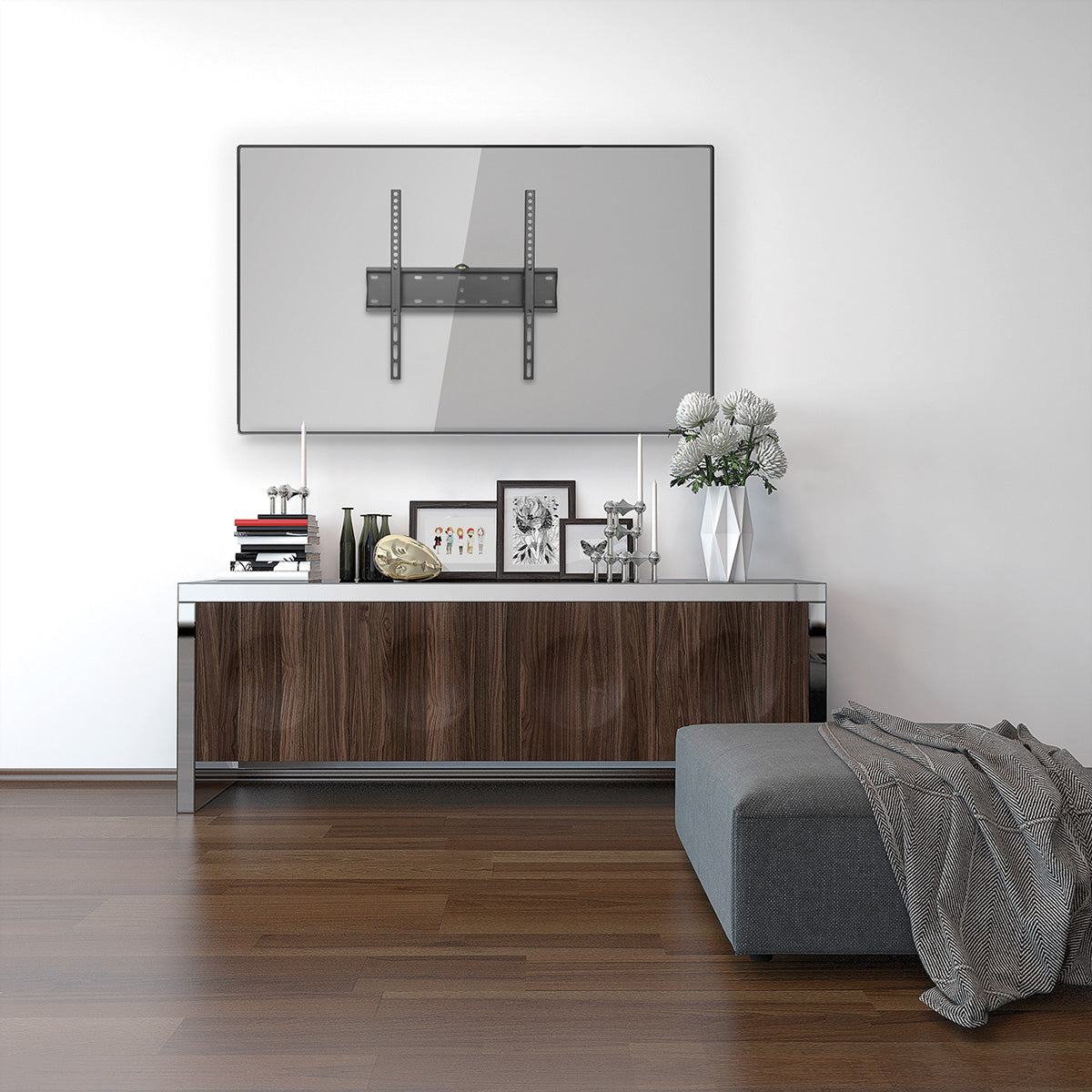 VALUE Wandhalterung – Fix – 32–55" – VESA 200×200–400×400 – bis 40 kg – Schwarz