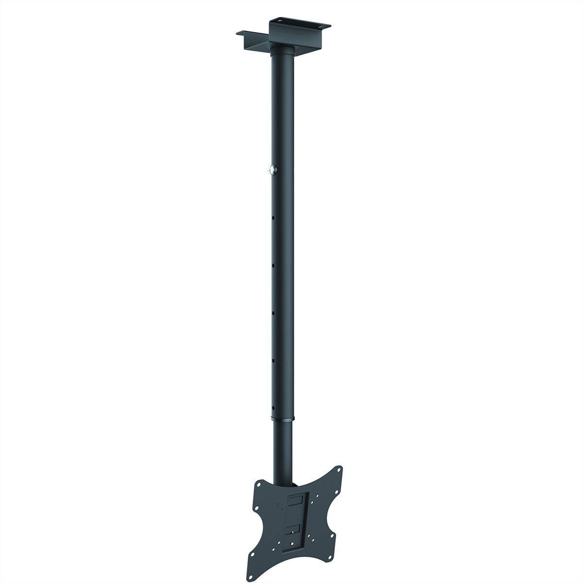 VALUE Deckenhalterung – bis 42" – VESA 75×75–200×200 – bis 50 kg, Teleskopmast, Höhenverstellbar – 17.99.1217