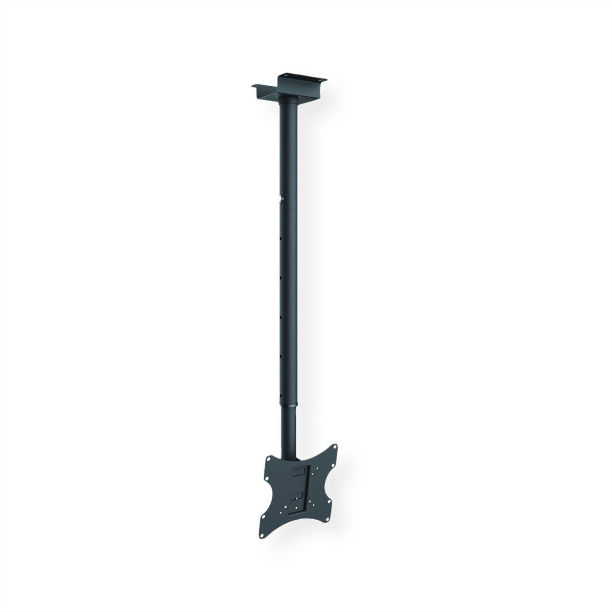 VALUE Deckenhalterung – bis 42" – VESA 75×75–200×200 – bis 50 kg, Teleskopmast, Höhenverstellbar – 17.99.1217
