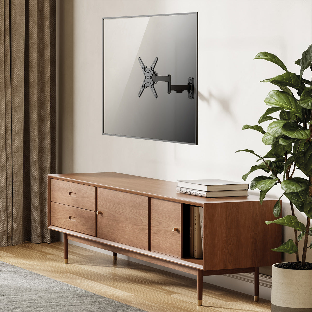 VALUE Wandhalterung – Vollbeweglich – 13–43" – VESA 75×75–200×200 – bis 20 kg, Schwarz