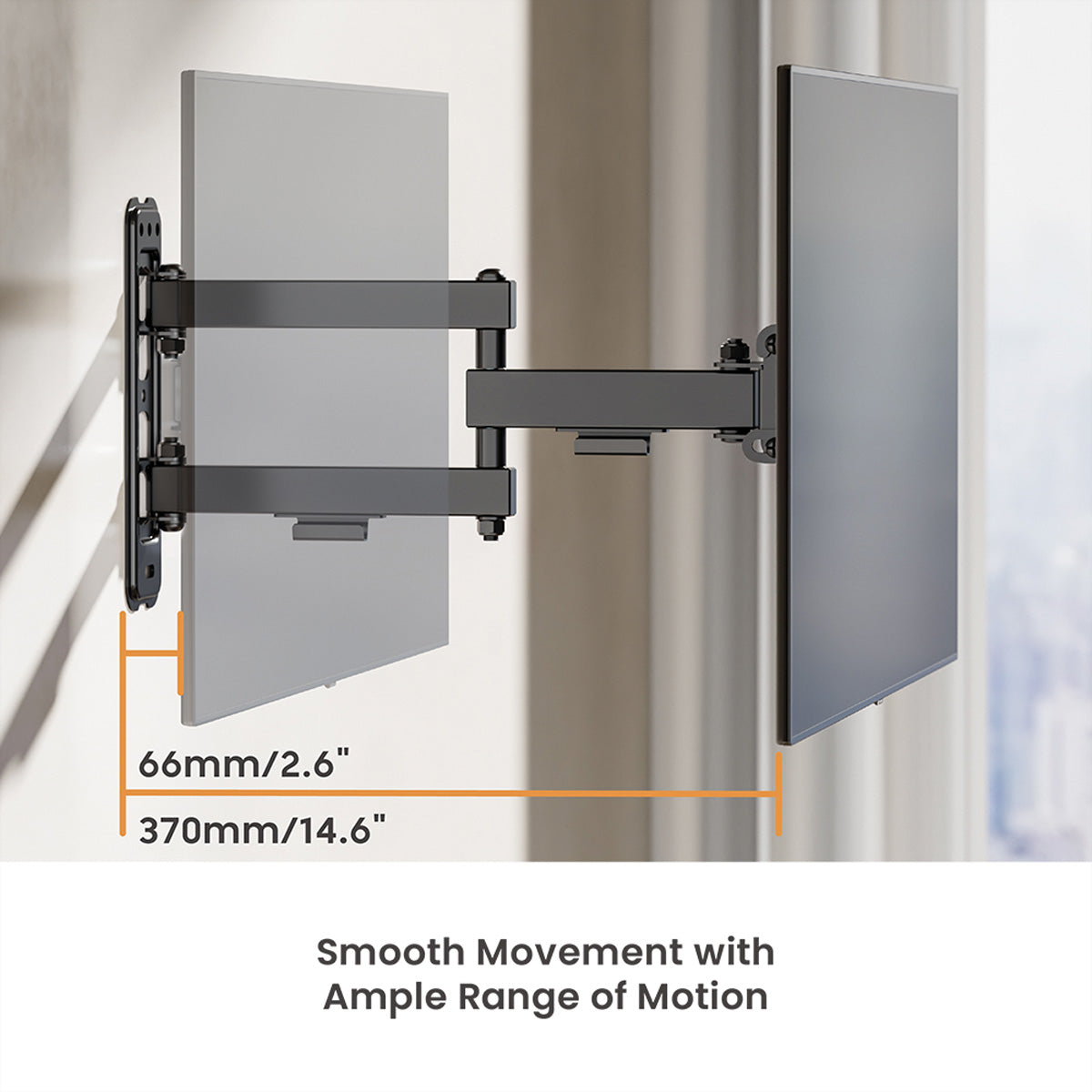 VALUE Wandhalterung – Vollbeweglich – 13–43" – VESA 75×75–200×200 – bis 20 kg, Schwarz