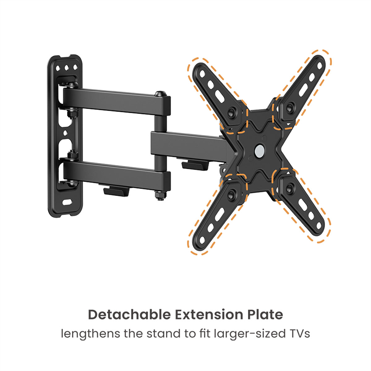 VALUE Wandhalterung – Vollbeweglich – 13–43" – VESA 75×75–200×200 – bis 20 kg, Schwarz