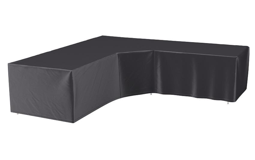 AeroCover Schutzhülle L-Form 270 × 270 × 70 cm, Ripstop-Polyester, grau/anthrazit, für Lounge